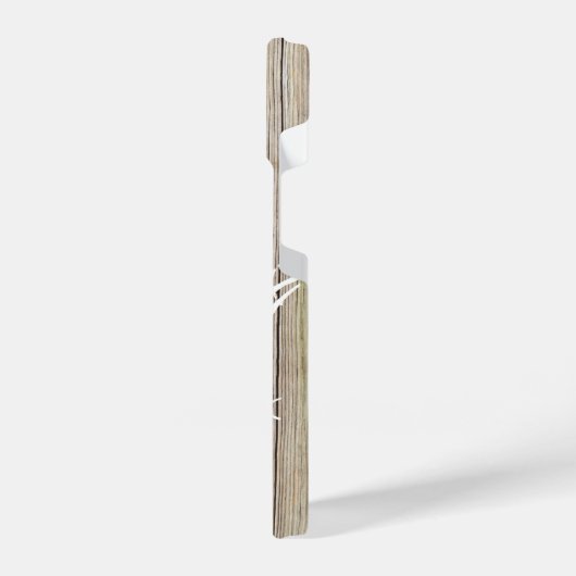 Rustikale Holzkarten mit Shabby Chic Monogram iPhone Hülle (Linke Seite)