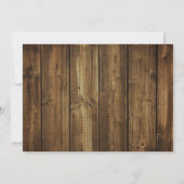 Rustikale Holzkhalkboard Herz-String Lichter Hochz Einladung (Rückseite)