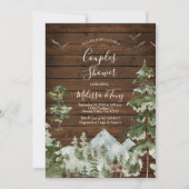 Rustikale Holzkiefernwald - Bergdusche Einladung (Vorderseite)