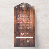 Rustikale Holzklingelleuchten versetzen sich All In One Einladung (Innen Boden)