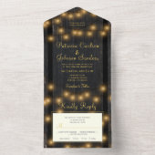 Rustikale Holzklingellichter Hochzeit All In One Einladung (Innen Boden)