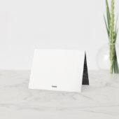 Rustikale Holzkohle Burgund Roter Wein Hochzeit Dankeskarte (Rückseite)