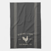 Rustikale Holzkohle Personalisiert Geschirrtuch (Vertikal)