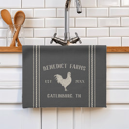 Rustikale Holzkohle Personalisiert Geschirrtuch