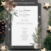 Rustikale Holzkohle Schwarzer Pine Winter Sparkle Programm