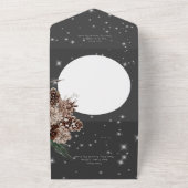 Rustikale Holzkohle Schwarzer Pine Winterspass Det All In One Einladung (Außenbereich)