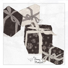 Rustikale Holzkohle und Beige Vintage Schneeflocke Geschenkpapier Set