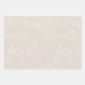 Rustikale Holzkohle und Beige Vintage Schneeflocke Geschenkpapier Set (Vorderseite 3)