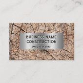 Rustikale Holzkonstruktion Silbermetallic Visitenkarte (Vorderseite)