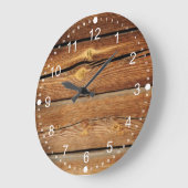 Rustikale Holzkörbe - Designlandgeschenke Große Wanduhr (Winkel)