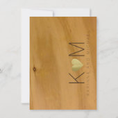 rustikale Holzkörner Hochzeit-Party-uAwg Einladung (Rückseite)