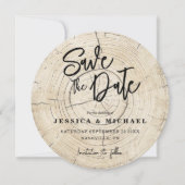 Rustikale Holzkörnerlandschaften Save the Date (Vorderseite)