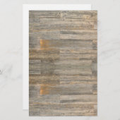 Rustikale Holzkornplatten Briefpapier (Vorne/Hinten)