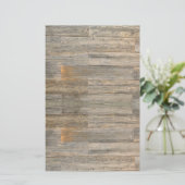 Rustikale Holzkornplatten Briefpapier (Stehend Vorderseite)