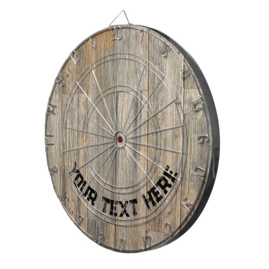 Rustikale Holzkornplatten Dartscheibe (Vorderseite rechts)