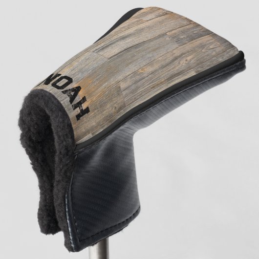 Rustikale Holzkornplatten Golf Headcover (3/4 Vorderseite)