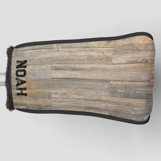 Rustikale Holzkornplatten Golf Headcover (Vorderseite)