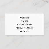 Rustikale Holzkornplatten Visitenkarte (Rückseite)