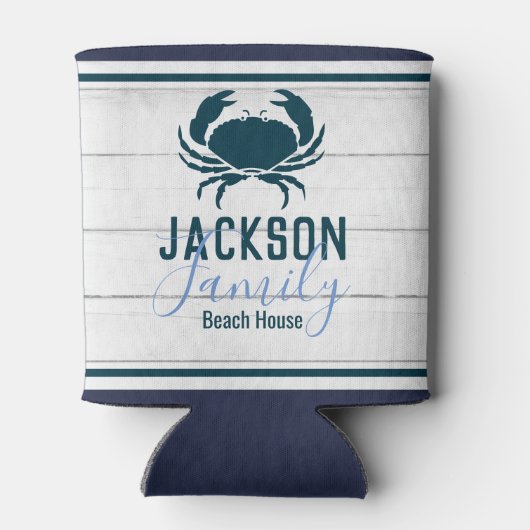 Rustikale Holzkrebsküste Dosenkühler (Rückseite)