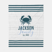 Rustikale Holzkrebsküste Fleecedecke (Vorderseite)