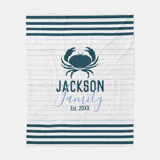 Rustikale Holzkrebsküste Fleecedecke (Vorderseite)