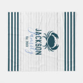 Rustikale Holzkrebsküste Fleecedecke (Vorderseite (Horizontal))