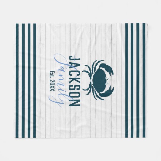 Rustikale Holzkrebsküste Fleecedecke (Vorderseite (Horizontal))