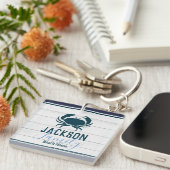 Rustikale Holzkrebsküste Schlüsselanhänger (Vorderseite rechts)