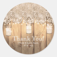 Rustikale Holzlace & Lighted Mason Jar Wedding