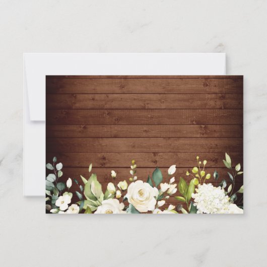 Rustikale Holzlaterne RSVP-Karte RSVP Karte (Rückseite)