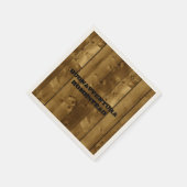 Rustikale Holzlatten mit benutzerdefinierbarem Nam Serviette (Ecke)