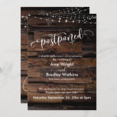 Rustikale Holzleuchte Hochzeitskarte aufgeschoben Einladung (Vorne/Hinten)