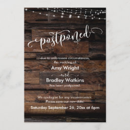 Rustikale Holzleuchte Hochzeitskarte aufgeschoben Einladung