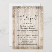 Rustikale Holzleuchten, die wir mit Typografie, Em Einladung (Vorderseite)