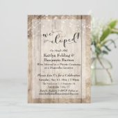 Rustikale Holzleuchten, die wir mit Typografie, Em Einladung (Stehend Vorderseite)