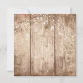 Rustikale Holzleuchten, die wir mit Typografie, Em Einladung (Rückseite)