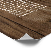 Rustikale Holzleuchten Empfang 6 Tischübersicht Poster (Ecke)