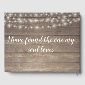 Rustikale Holzleuchten Hochzeit Gästebuch (Rückseite)