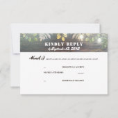 Rustikale Holzleuchten Hochzeitstag RSVP (Vorderseite)