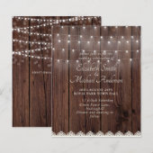 Rustikale Holzleuchten laden zur Hochzeit ein (Vorne/Hinten)