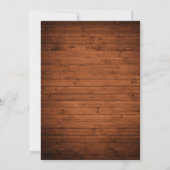 Rustikale Holzleuchten Spitzen Abschluss Einladung (Rückseite)