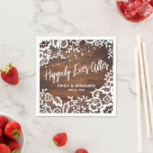 Rustikale Holzleuchten und Spitzen glücklich je na Serviette (Beispiel)