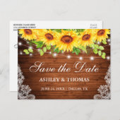 Rustikale Holzleuchten verleihen den Sonnenblumen Ankündigungspostkarte (Vorne/Hinten)