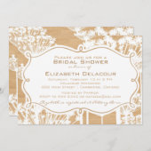 Rustikale Holzleuchter Brautdusche Einladung (Vorne/Hinten)