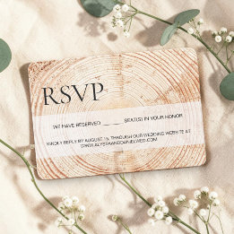 Rustikale Holzmaserung RSVP reservierte Sitzplätze Karte