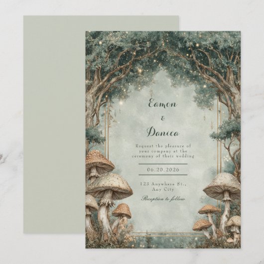 Rustikale Holzmesse Einladung (Vorne/Hinten)