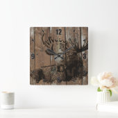 Rustikale Holzmuschel dekorative Wanduhr (Zuhause)