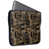 Rustikale Holzmuschel mit Muster Laptop-Ärmel Laptopschutzhülle (Vorne Rechts)