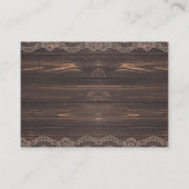 Rustikale Holzoberbücher für die Babyverpackungska Begleitkarte (Rückseite)