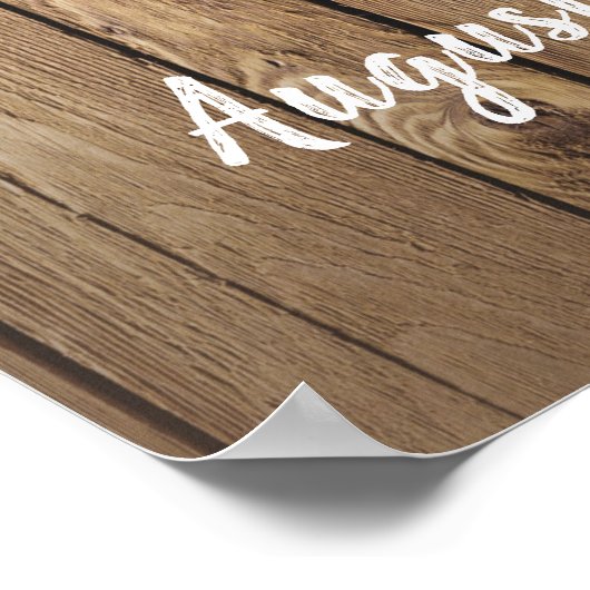 Rustikale Holzofenblende Kinderdusche Hochzeit Poster (Ecke)